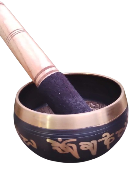 Cuenco Tibetano Grabado Color Café imagen 3