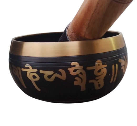 Cuenco Tibetano Grabado Color Café imagen 4