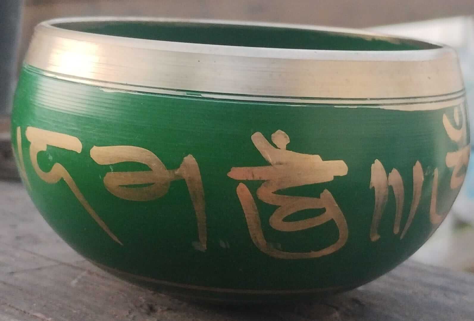 Cuenco Tibetano Verde Grafito imagen 4